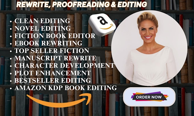 Gig Preview - Edit and part rewrite novel fiction book or ebook into a top seller