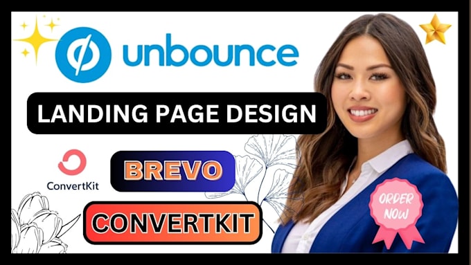 Gig Preview - Unbounce landing page brevo covertkit newsletter and email marketing campaign