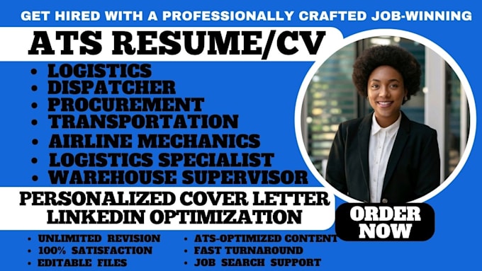 Gig Preview - Do fabricator resume, logistic, transportation and supply chain analyst