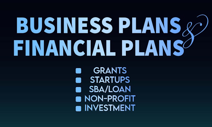 Gig Preview - Write great business plans for nonprofit