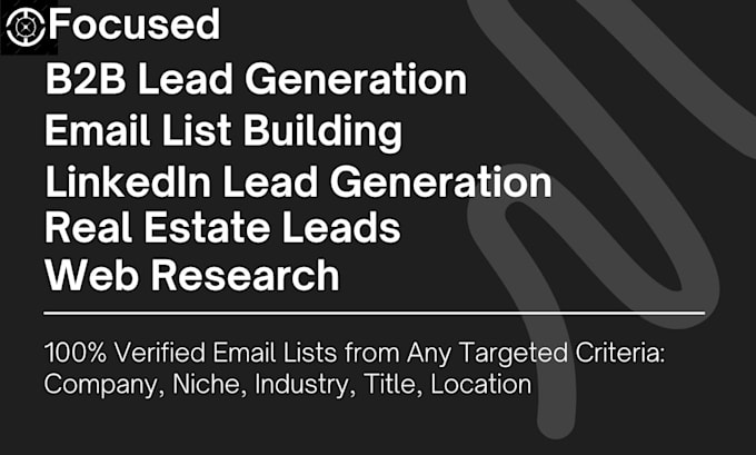 Gig Preview - Do b2b lead generation, data entry, and email list creation