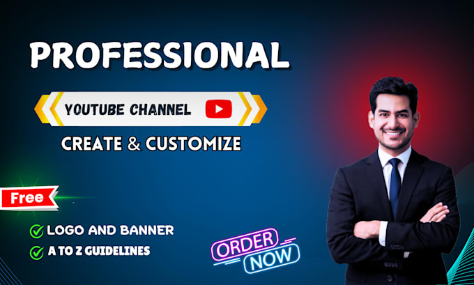 Gig Preview - Do professional youtube channel create, and channel design