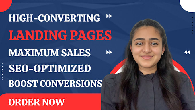 Gig Preview - Design and copywrite high converting landing pages for sales growth