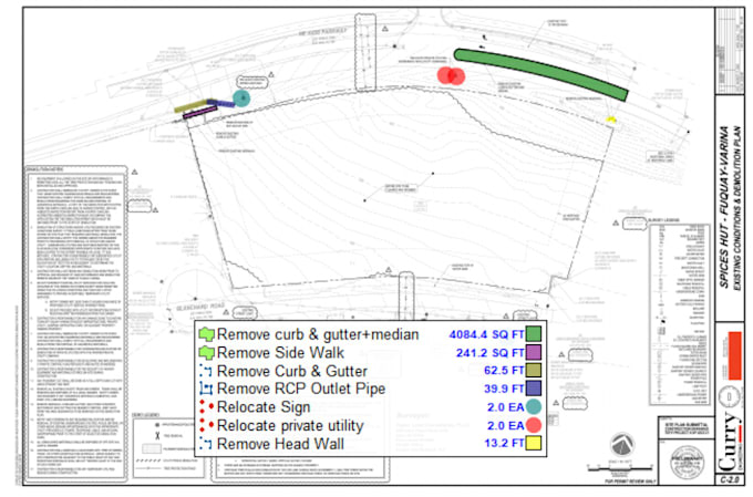 Gig Preview - Professional site work material takeoffs using planswift