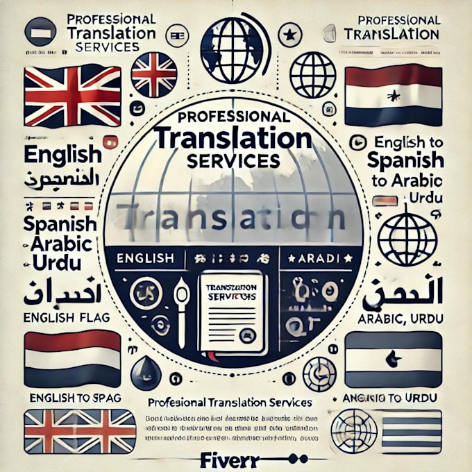 Gig Preview - Basic translation services english to spanish arabic urdu