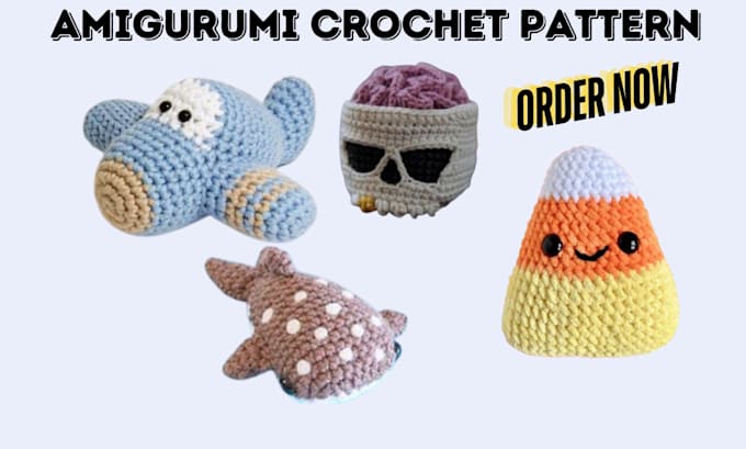 Gig Preview - Write custom amigurumi crochet patterns toy, animal for you or your online shop