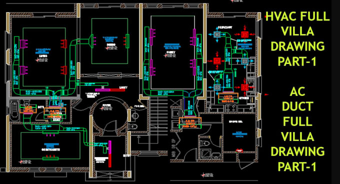 Gig Preview - Design hvac systems, ductwork, and piping layouts using autocad