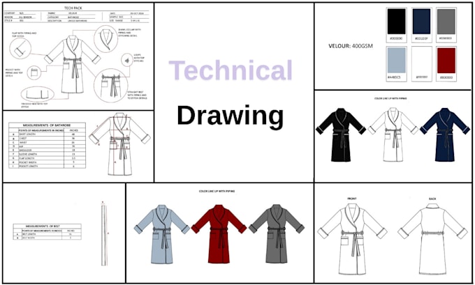 Gig Preview - Create professional fashion tech packs for manufacturing