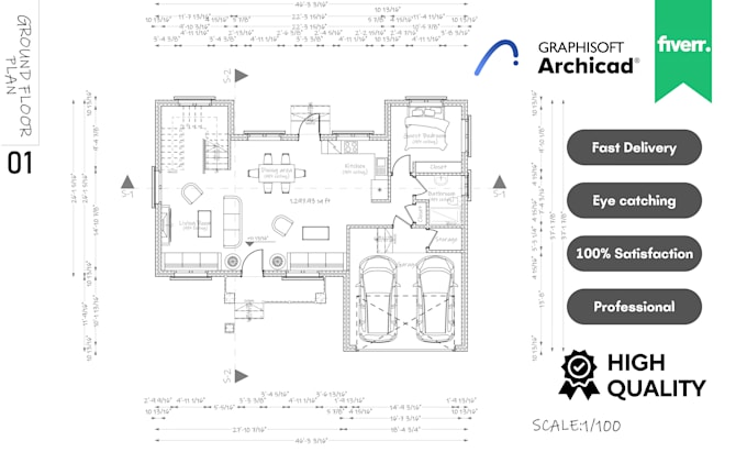 Gig Preview - Design professional architectural projects in archicad