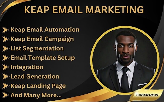 Gig Preview - Do keap email automation keap email marketing email campaign keap landing page