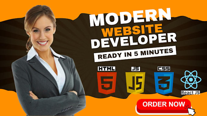 Gig Preview - Develop a professional website using HTML, CSS, javascript