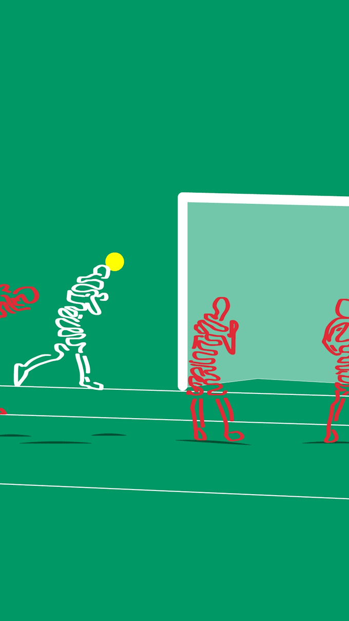 Gig Preview - Create video rotoscope football goal with simple style