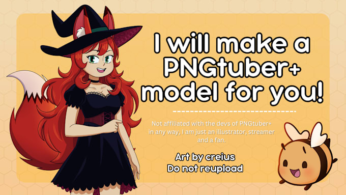 Gig Preview - Make a pngtuber plus model for you