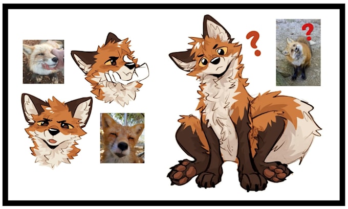 Gig Preview - Draw furry character art fursona and reference sheet oc, furry telegram sticker