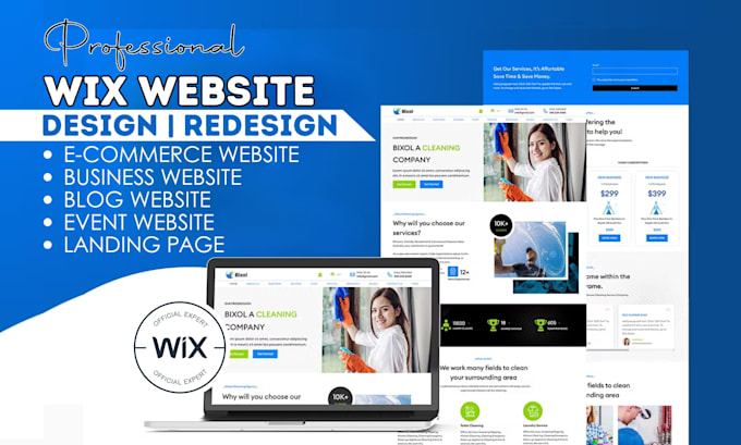 Gig Preview - Do wix website design wix website redesign or design wix website wix studio