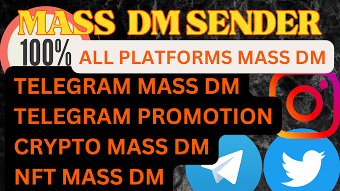 Gig Preview - Telegram mass dm, telegram mass, telegram mass dms, telegram mass dm