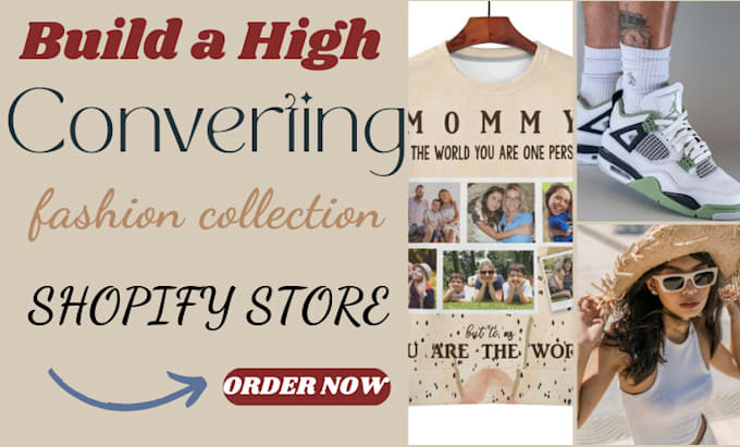 Gig Preview - Create a high converting shopify store women fashion apparel dropshipping