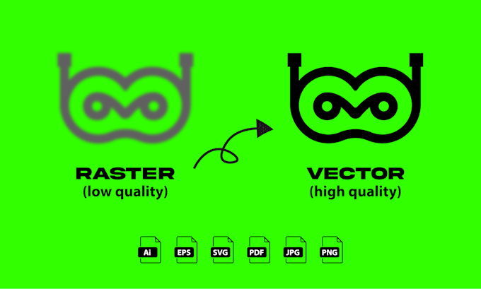 Gig Preview - Trace and covert low quality raster logo into vector formats