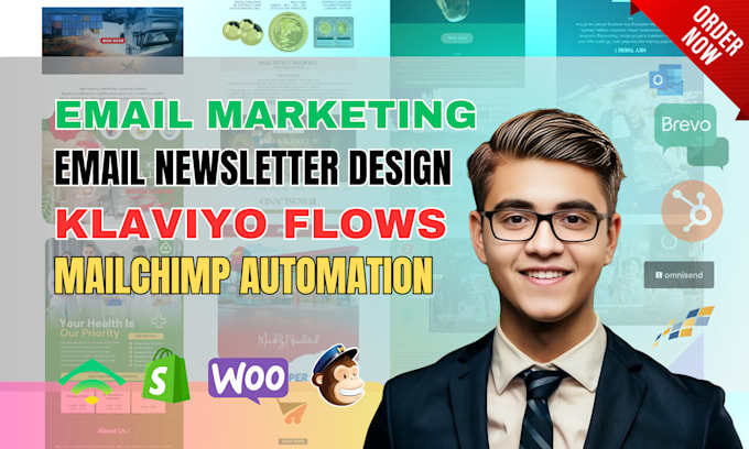 Gig Preview - Setup ecommerce email marketing flows in klaviyo