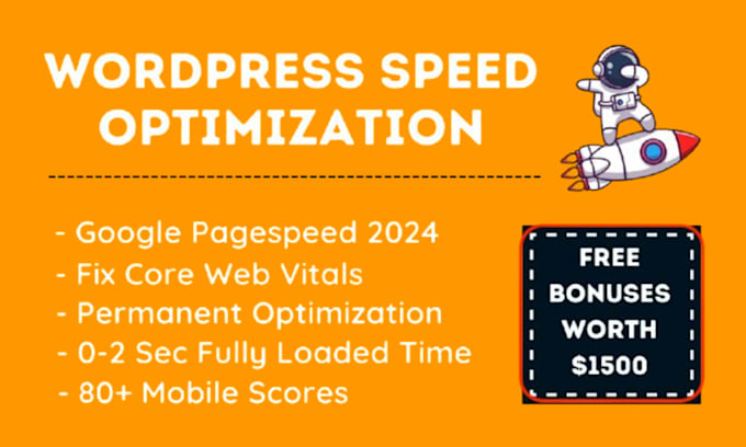 Bestseller - do wordpress speed optimization for google page speed insights