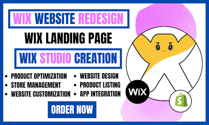 Gig Preview - Wix website design, shopify website redesign and wix landing page wix event