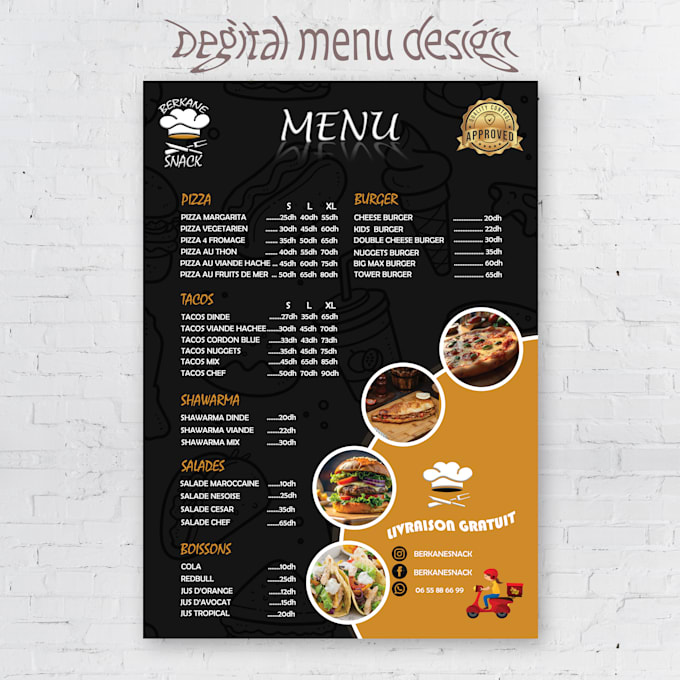 Bestseller - design an amazing and original menu design