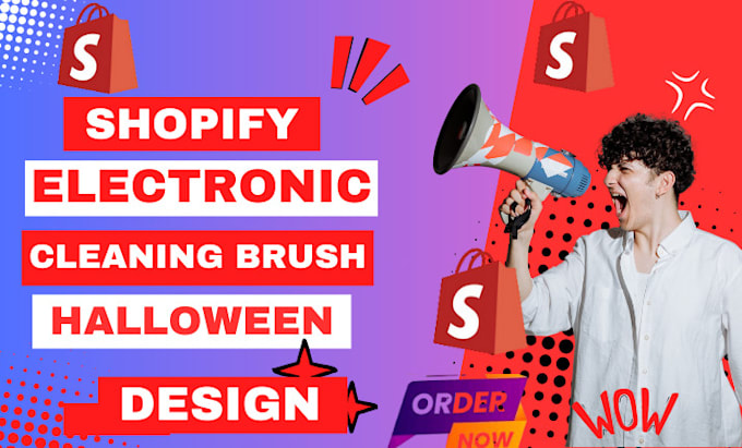 Gig Preview - Build shopify electric cleaning brush store shopify website design and redesign