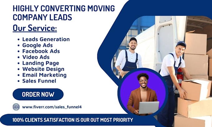 Gig Preview - Generate converting moving company leads, truck leads, logistics cargo leads