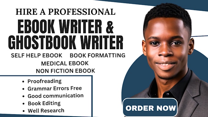 Gig Preview - Be your ghostwriter or writer for non fiction book and ebook