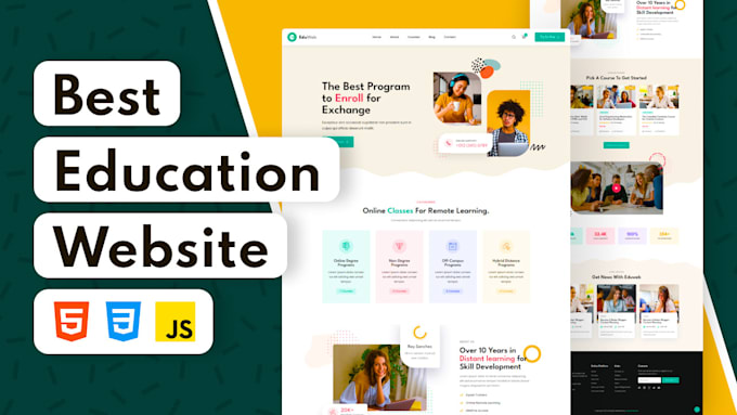 Gig Preview - Build educational website, e learning, online course website and app