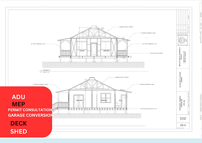 Gig Preview - Draw floor plans, mep, site plans, hvac, adu for city permit