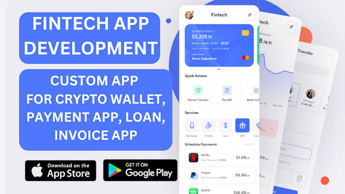 Gig Preview - Develop fintech app, loan app, payment app, finance app, wallet app, crypto app