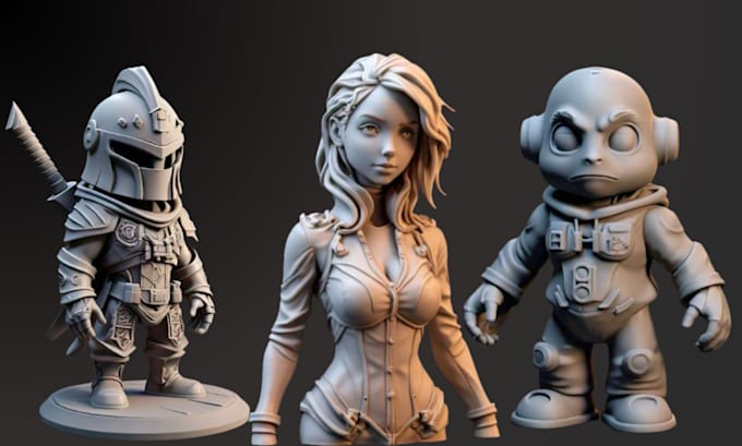 Gig Preview - Sculpt 3d figurine 3d toy action figure character, chibi funko pop model print