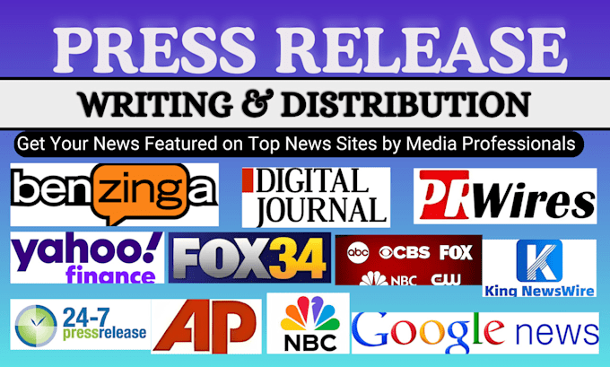 Gig Preview - Do press release, press release writing and distribution, submit press release