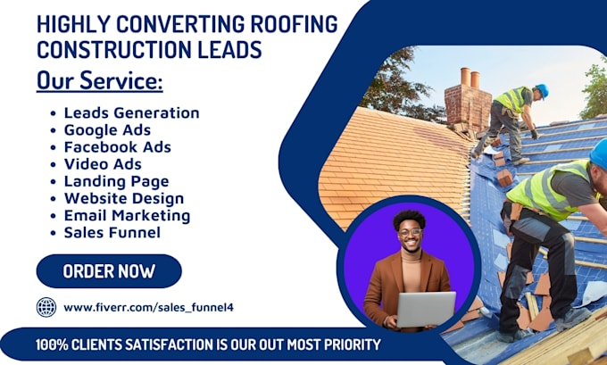 Gig Preview - Generate roofing leads, construction leads, plumbing leads hvac leads