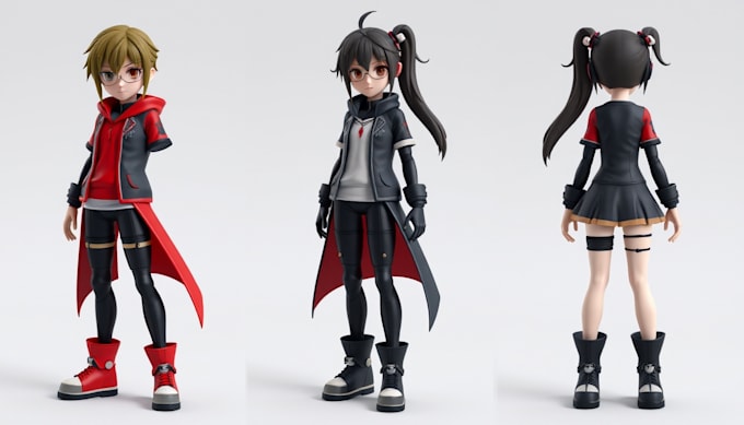 Gig Preview - Design 3d model toy, 3d figure anime character, action figures, character