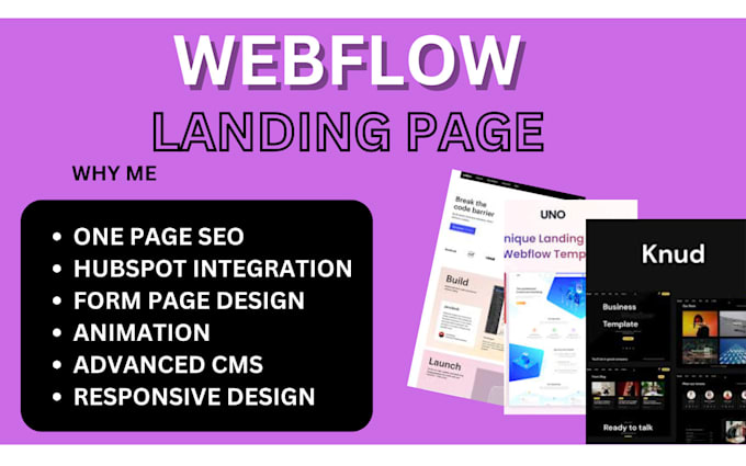 Gig Preview - Develop webflow website design redesign figma to webflow webflow landing page