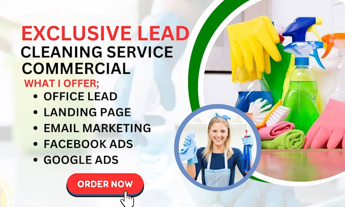 Gig Preview - Generate home cleaning lead, office cleaning lead, commercial cleaning lead