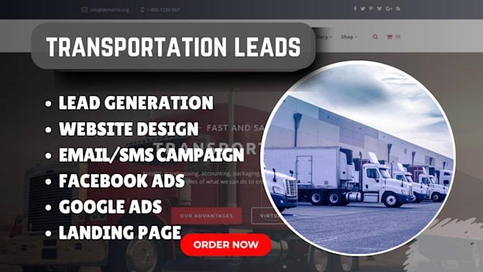 Gig Preview - Generate auto transport lead moving company lead logistic lead transport website