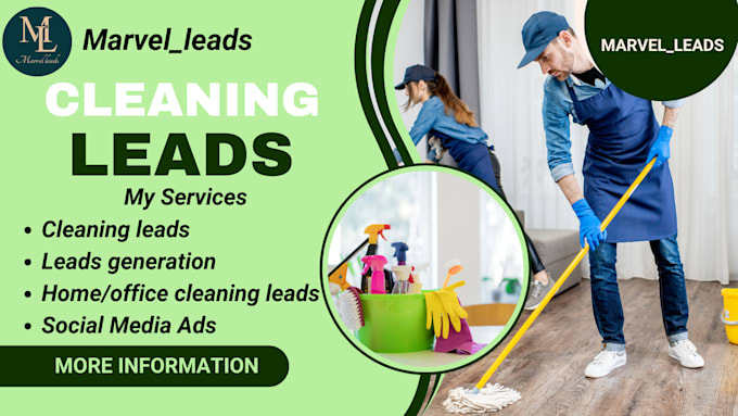 Gig Preview - Cleaning leads cleaning ads cleaning facebook ads cleaning landing page