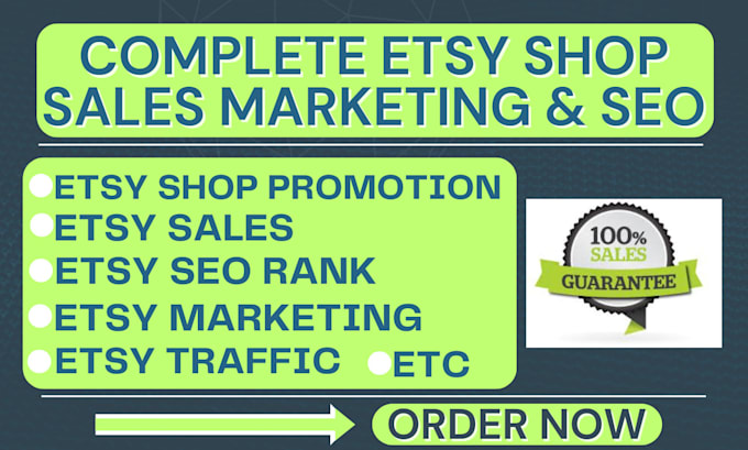 Gig Preview - Etsy shop promotion etsy sales traffic seo rank marketing for etsy shop sales