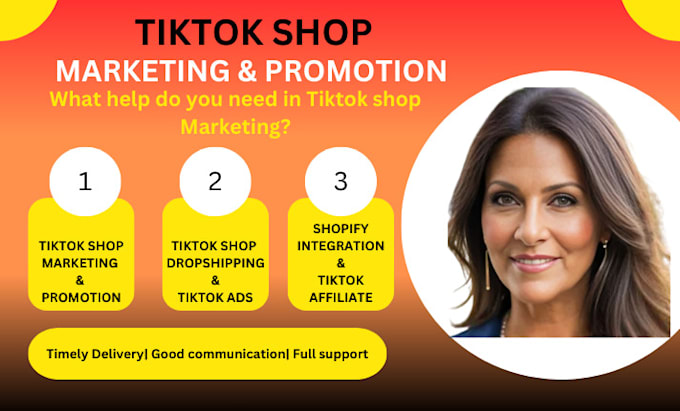 Gig Preview - Be your tik tok shop manager and help in tiktok shop affiliate marketing and ads