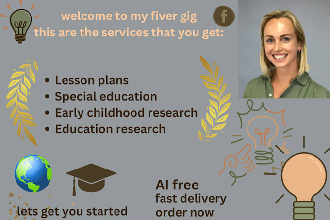 Gig Preview - Write special education, early childhood, research in education and lesson plans