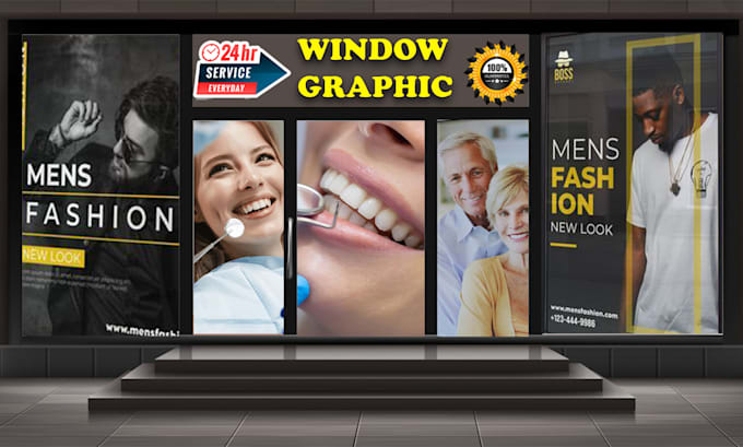 Gig Preview - Design creative shopfront or storefront window graphics