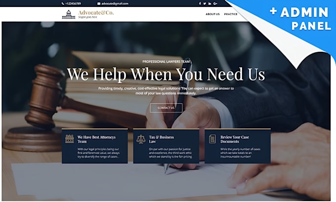 Gig Preview - Notary website lawyer website notary landing page law firm website notary