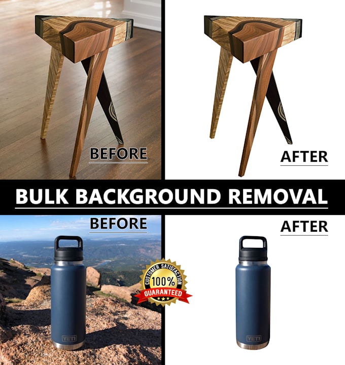 Gig Preview - Do bulk background removal and image editing service