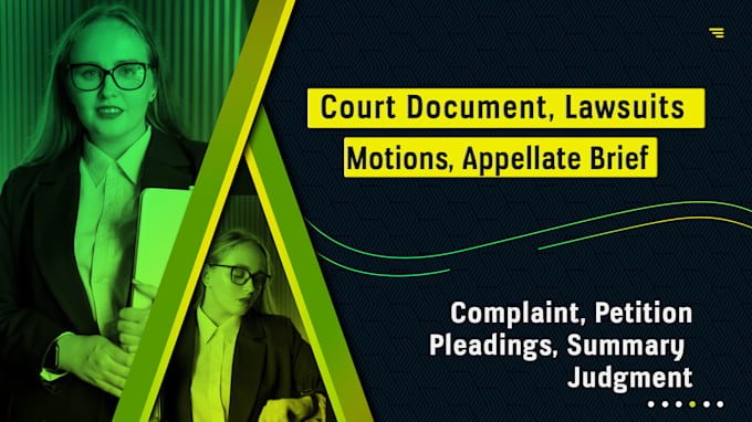 Gig Preview - Pleadings appeals application record affidavit statement of claim defencemotion