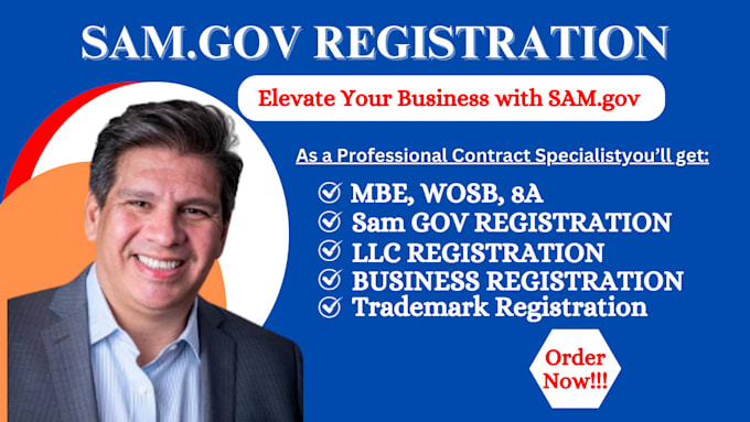 Gig Preview - Do sam gov, cage code, uei nonprofit registration, 501c3 do wosb mbe 8a dbe vosb