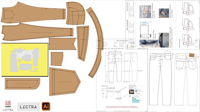 Gig Preview - Be PDF pattern makers for your clothing brands