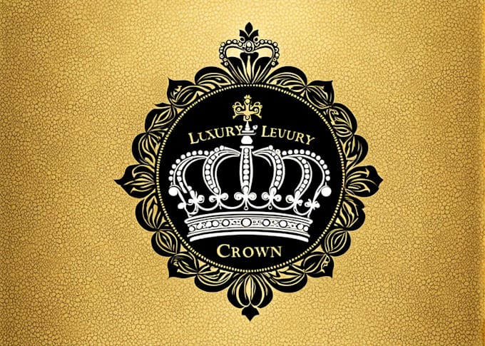 Gig Preview - Do luxury vintage clothing crown jewelry logo